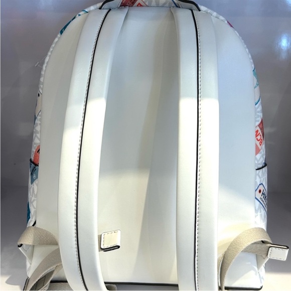 Michael Kors Rhea Medium Color-Block Signature Logo Backpack Light Quartz - Picture 4 of 7